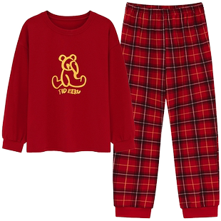 睡衣女士春秋季纯棉长袖2024年新款本命年红色喜庆秋款家居服套装