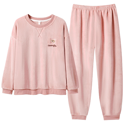 睡衣女珊瑚绒加厚加绒保暖家居服