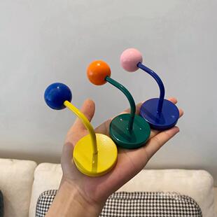 彩色创意磁吸挂钩磁铁衣服磁性冰箱贴玄关门门柜围裙吸铁石挂勾