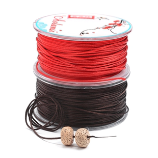 8号线中卷1.0韩国丝线中国结编织线diy亮丝线材锦纶材质红黑棕绳