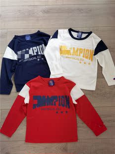 日单儿童c家男童女童纯棉长袖打底圆领柔软秋冬修身T恤内搭中大童