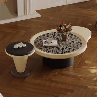 意式轻奢异形茶几组合客厅家用小户型现代极简设计师高级感爆款