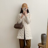 休闲外套内搭轻便内胆修身 2025秋冬新款 圆领轻薄羽绒服女中长款 潮