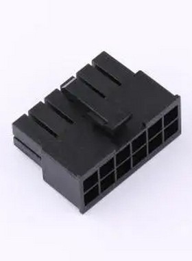 C420E12-B12P12 2x6P MX4.2 公头胶壳 黑色 线对板/线对线连接器