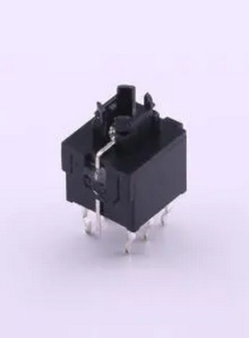 K6-6130D02-N1 8.50mmx7.50mm 红色无锁带灯开关 插件,8.5x7.5mm