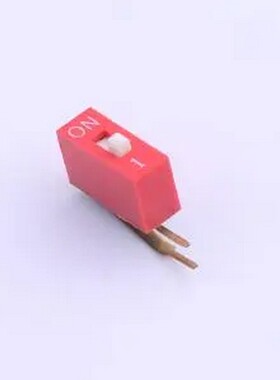 DSDA01LHGETR 2.54mm 宽体红色1位弯脚90°拨码开关 插件,P=2.54m