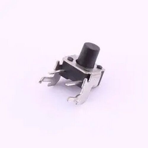 TS-1093A-A8B2-D2 轻触开关6*6*7.5插件H带支架按键四脚侧按180gf