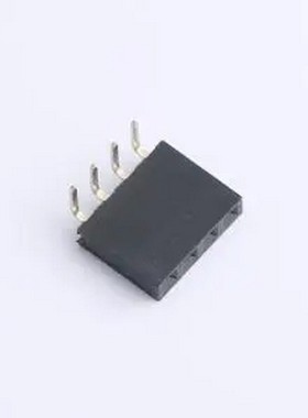 DS1024-1x4R2 黑色 1x4P 间距:2.54mm 弯插 弯插,P=2.54mm 排母