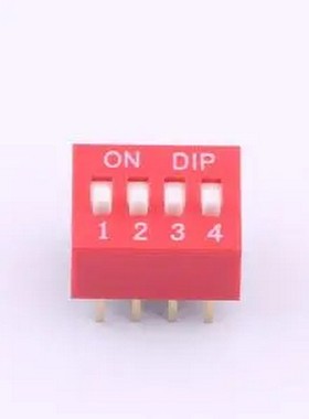 BX-DS2.54-4PZC DSE 2.54直插平拨红色4位 间距2.54mm 平拨 凸起