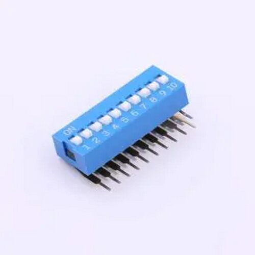 SMWA-10B-TP 间距2.54mm 10位拨码开关 插件,P=2.54mm 拨码开关