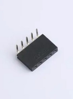 DS1024-1x5R2 黑色 1x5P 间距:2.54mm 弯插 弯插,P=2.54mm 排母