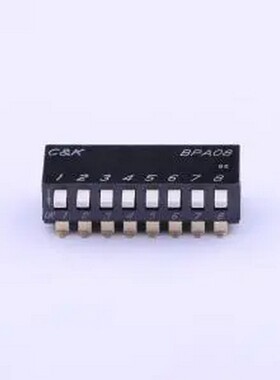 BPA08SB 间距2.54mm 琴键 8位拨码开关 SMD,P=2.54mm 拨码开关