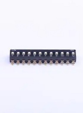 DSIC12LSGET 2.54mm间距（黑）12位（高推钮）贴片 SMD,P=2.54mm