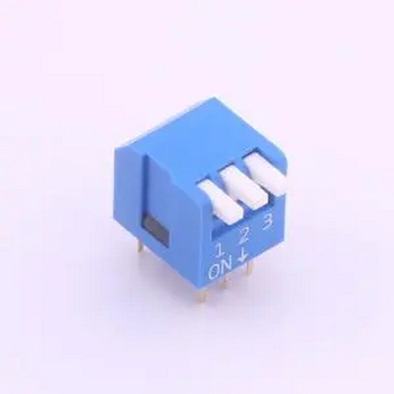 DPL-03BLP 间距2.54mm 琴键 3位拨码开关 插件,P=2.54mm 拨码开关