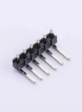 2011-1X06G00RB 1x6P 间距:2.54mm 方针 弯插 弯插,P=2.54mm 排针