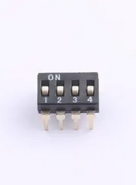 DSIC-04-LD-GET 2.54mm间距 4位 插件高柄 DSIC黑色 拨码开关 插