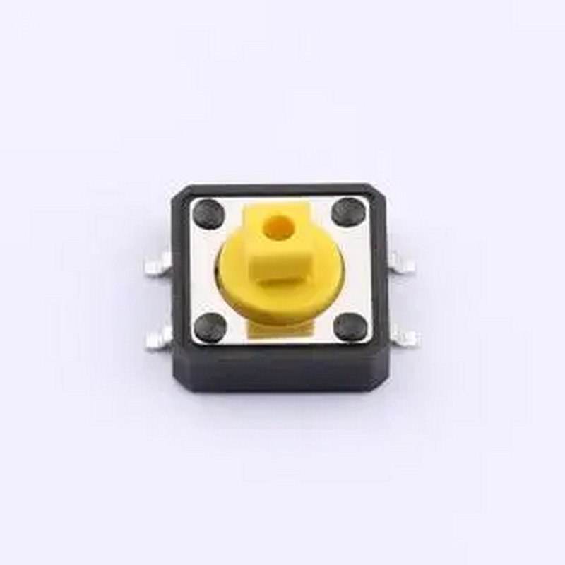 YTS2B0051AYG00 12X12X7.3 160GF 贴片黄头工业级 轻触开关 SMD-4