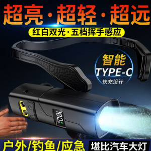 挂耳强光感应头灯充电钓鱼夜钓