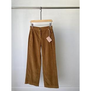 新款 女士休闲裤 灯芯绒直筒裤 休闲阔腿裤 宽松长裤 2026年春季