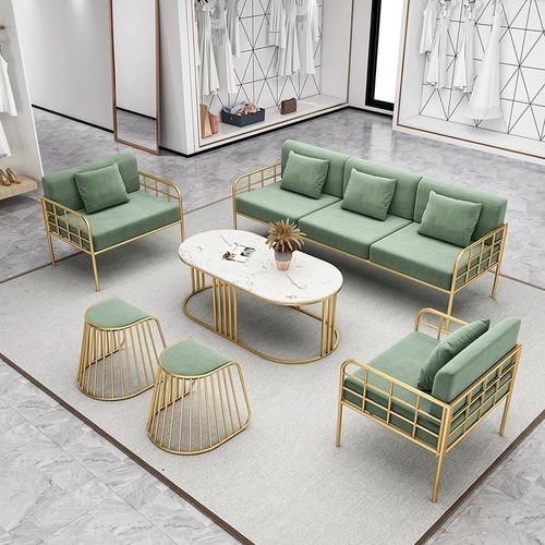 休息区沙发茶几小沙发美容院