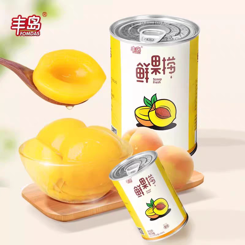 丰岛鲜果捞黄桃罐头425g*6罐水果罐头整箱装
