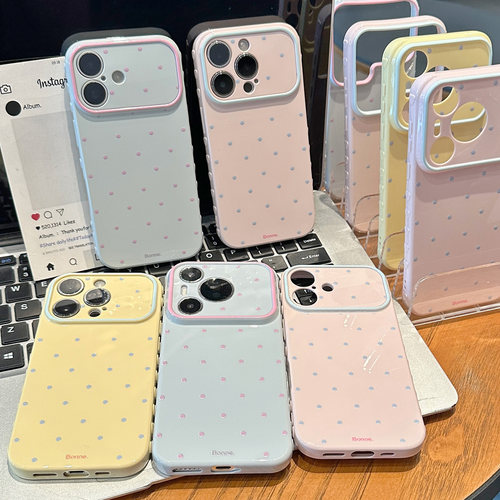 创意撞色小波点适用iPhone17promax手机壳苹果16pro13华为mate70小米17pura90K80reno15x200note14magic8s60
