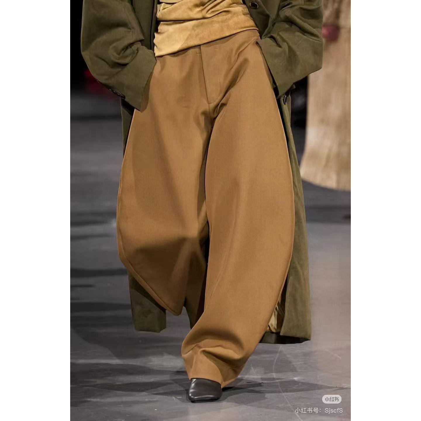 复古弯刀阔腿裤女2026春季高腰显瘦垂感宽松小众设计感裤子,女装/女士精品,休闲裤,淘宝优惠券,粉丝福利购,淘宝优惠卷