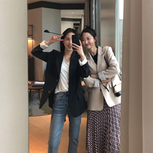 外套 2019春秋chic网红宽松小西装 TAKIYA 纯色休闲西服女修身