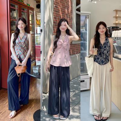 TAKIYAS SHOP 挂脖上衣/松紧腰休闲裤