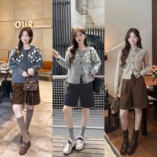 中裤 TAKIYAS 口袋开衫 花朵开衫 SHOP