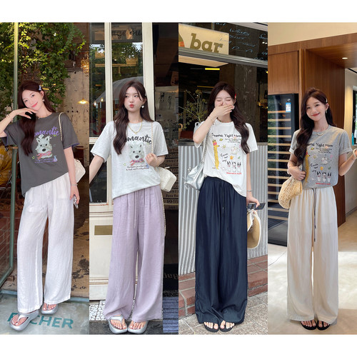 TAKIYAS SHOP 童趣图案T恤/抽绳休闲裤