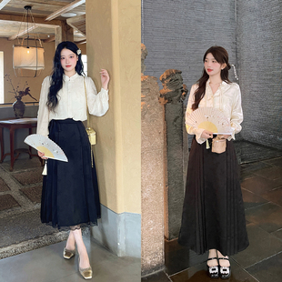 TAKIYAS SHOP 中式提花衬衫/提花半裙