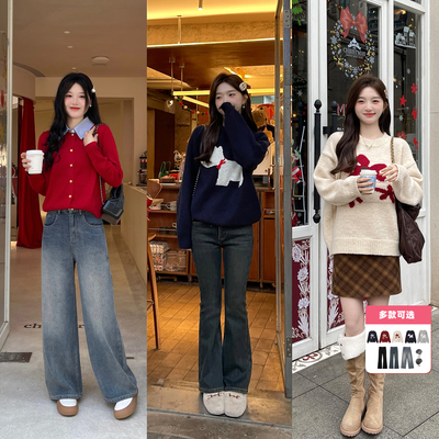 TAKIYAS SHOP 卡通图案毛衣/牛仔裤