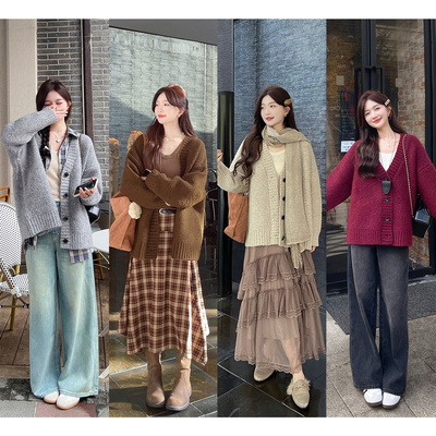 TAKIYAS SHOP 加厚宽松毛衣外套