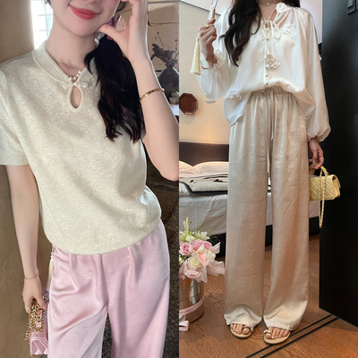 TAKIYAS SHOP 中式暗纹上衣/休闲裤
