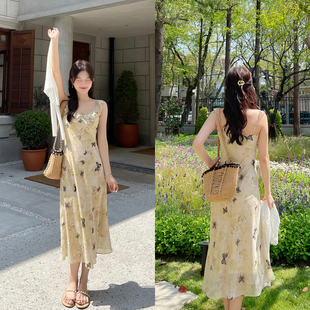 TAKIYAS SHOP 蝴蝶印花吊带连衣裙