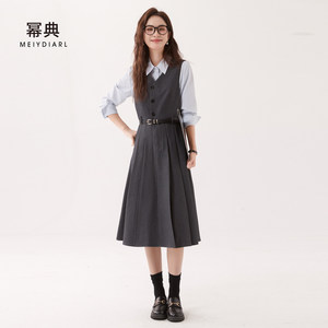 幂典吊带裙女面试通勤百