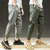 trousers Korean Edition Trend man Ankle banded pants Haren pants Easy Feet Chaopai Nine points motion leisure time Overalls