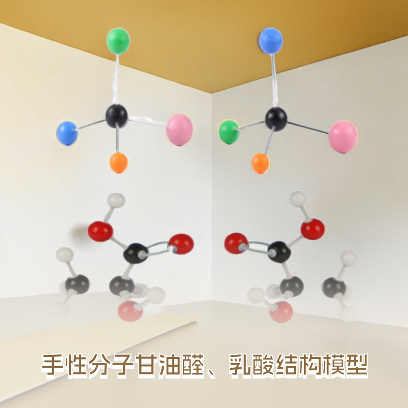 手性分子甘油醛乳酸对映异构体结构模型大号球合金杆中学大学科研 文具电教/文化用品/商务用品 教学仪器/实验器材 原图主图