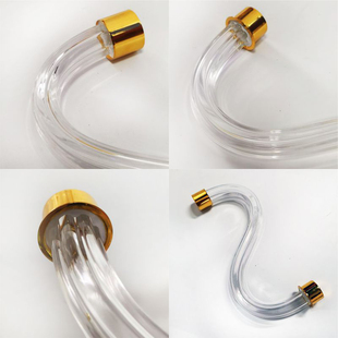 diy客厅吊灯大厅主灯配件大全水晶吊坠玻璃管灯臂灯管S形状支撑臂