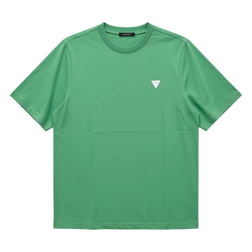 倒三角小标套头休闲短袖衫