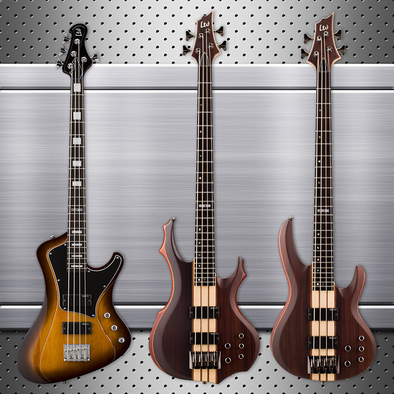 ESP LTD 通体火焰电贝司演出用电贝司贝斯