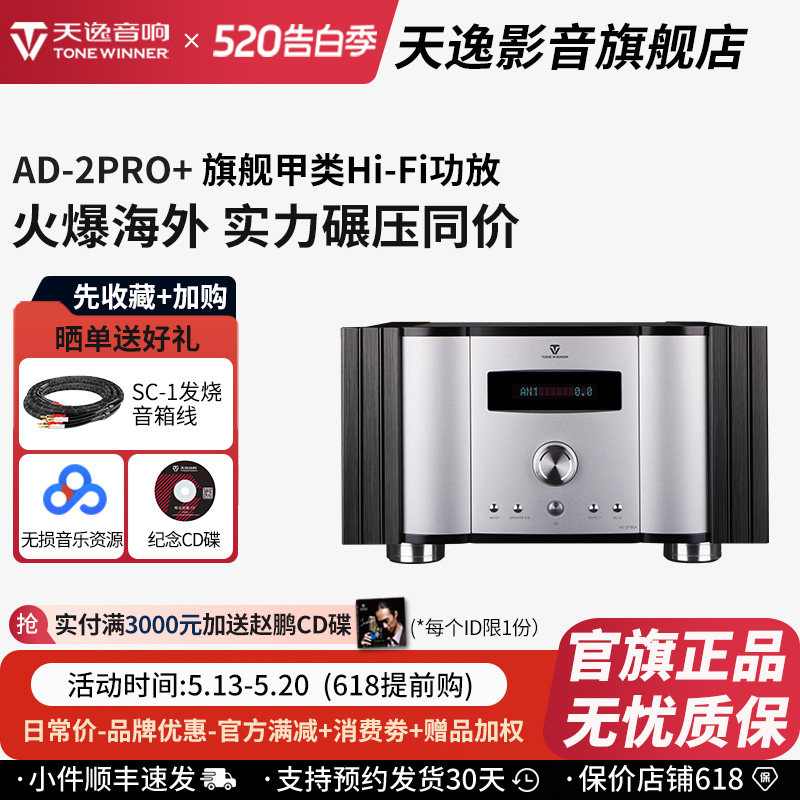 Winner/天逸 AD-2PRO+全平衡纯甲类发烧HIFI大功率DSD解码功放机