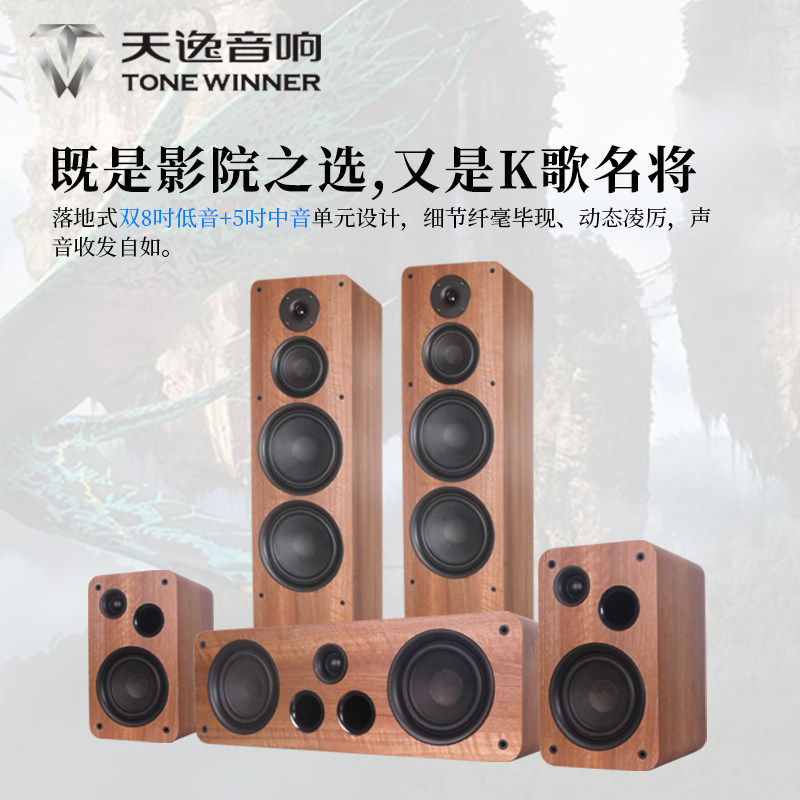 Winner/天逸 天骄K8三分频家庭影院K歌音箱无源双8寸5.0音响套装