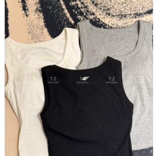 基础百搭自带胸垫刺绣背心B1117 150小个子春夏款 婷子定制