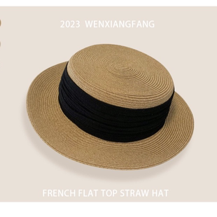 文艺平顶小清新海边度假编织帽TZ888 婷子同款