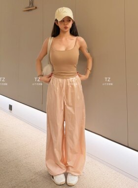 【婷子定制】150小个子夏款带胸垫遮副乳百搭吊带背心E463