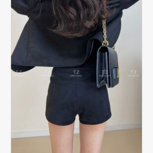 热裤 百搭鹿皮绒超短腿精裤 150小个子改版 B828 婷子定制