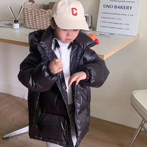 反季儿童羽绒服黑金小火山男童女童宝宝短款加厚面包服石墨烯冬装