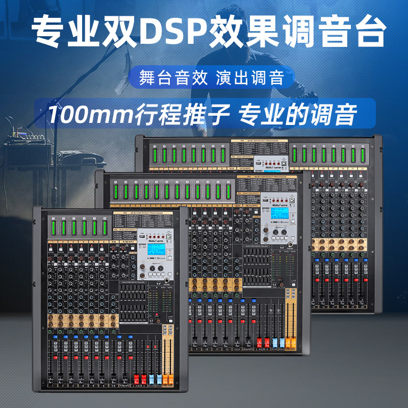 Ridiss 10路 12路 16路 20路双DSP混响调音台会